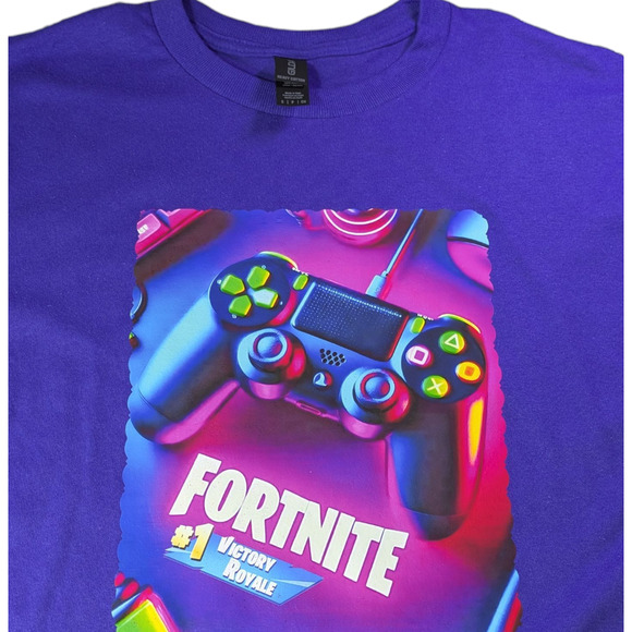 Gildan Gaming Image #1 Victory Royale - Kids-Blue T Shirt-Size Small NWOT - Picture 3 of 7